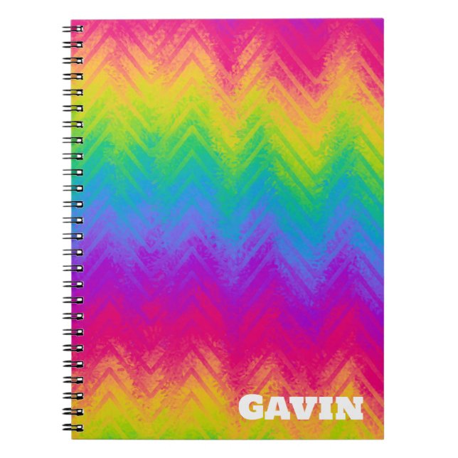 Rainbow Spiral Photo Notebook Anteckningsbok (Framsidan)