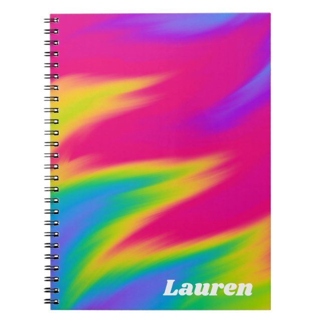 Rainbow Spiral Photo Notebook Anteckningsbok (Framsidan)
