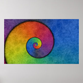 Rainbow Spiral Poster