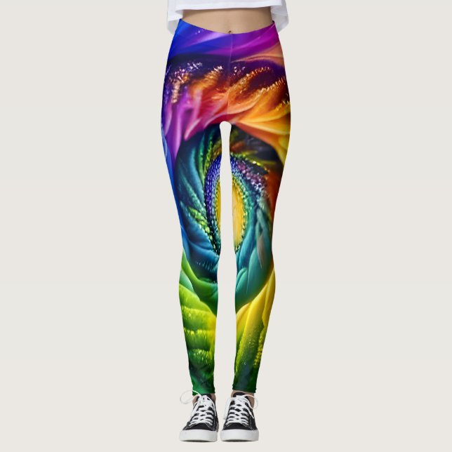 Rainbow Spiral ut Leggings (Framsida)