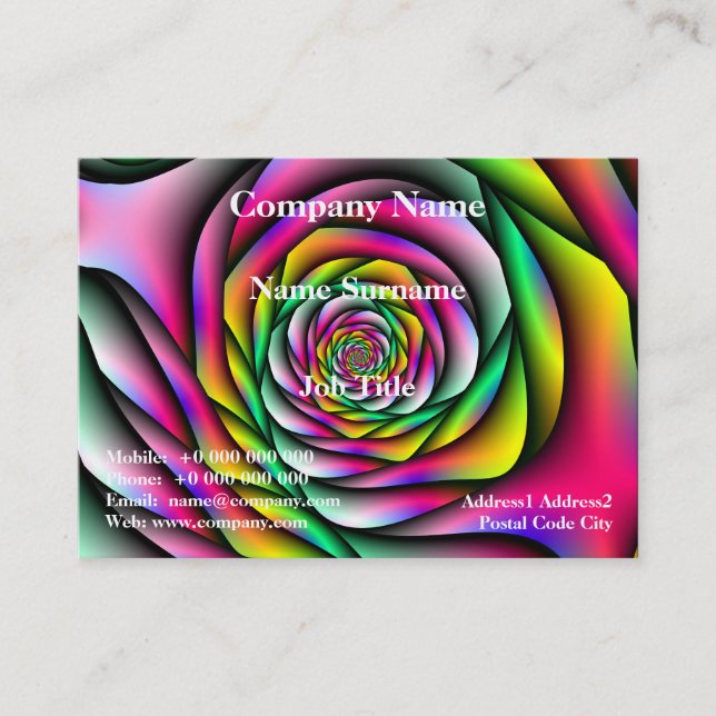 Rainbow Spiral Visitkort (Framsida)