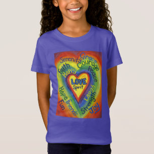 Rainbow Spirit Heart Kärlek Art Anpassningsbar Shi T Shirt