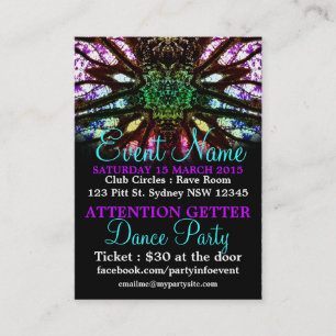 Rainbow Spirit Party Event Mini Flyers Visitkort