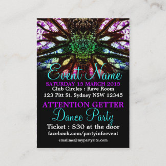 Rainbow Spirit Party Event Mini Flyers Visitkort