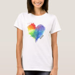 Rainbow Splatter Heart Kärlek T Shirt<br><div class="desc">Serendipitydodah för Mammor är en privat facebook-grupp för mammor av lgbtq-barn</div>