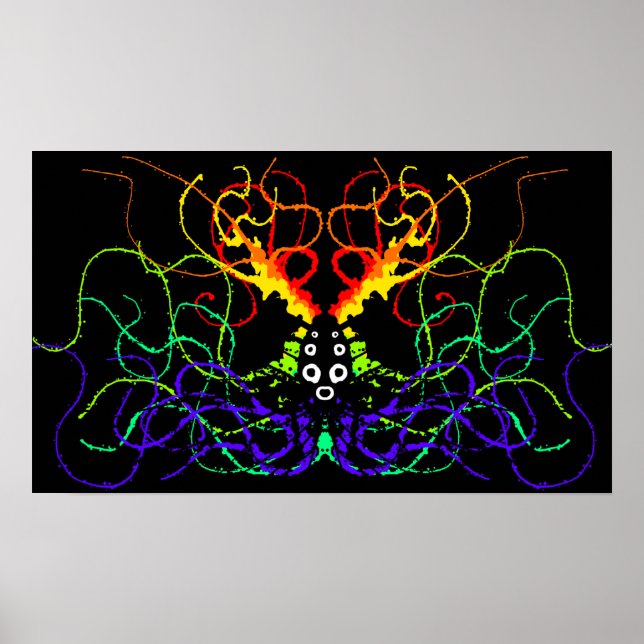 Rainbow Splatter Poster (Framsidan)