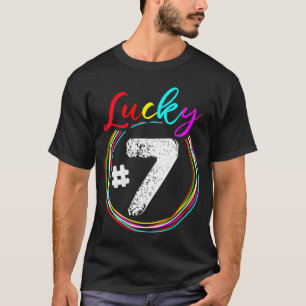 Rainbow Sports Good Luck Lucky Number 7 Lucky Numb T Shirt