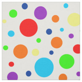 Rainbow Spots Fabric Tyg