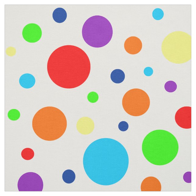 Rainbow Spots Fabric Tyg (Provkarta)
