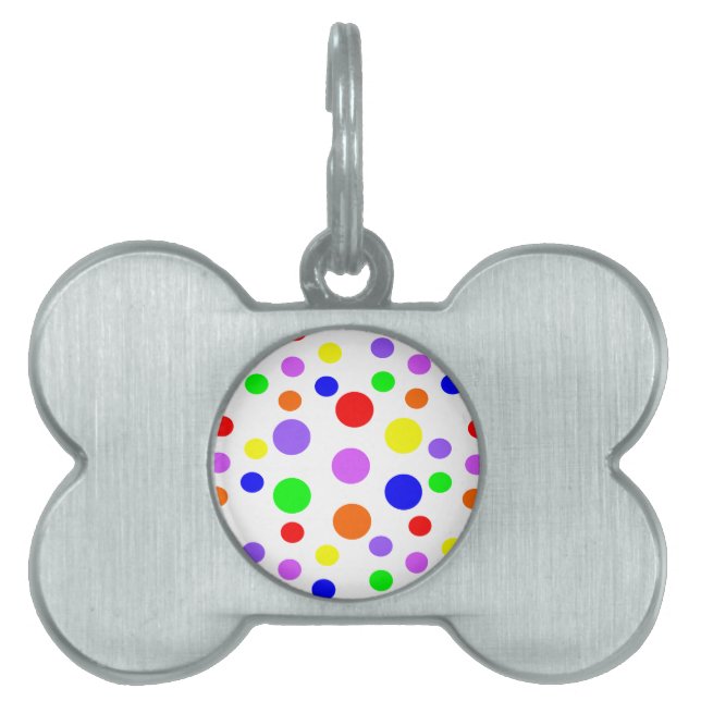 Rainbow Spots Pet-tagg Namnbricka Husdjur (Framsidan)