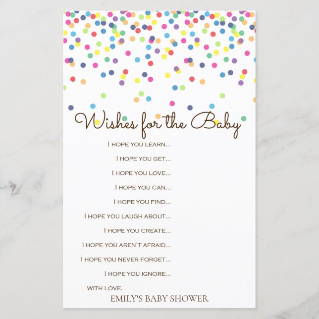 Rainbow Sprinkle Baby Shower Game PRINTED (Framsida)
