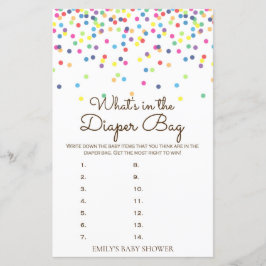 Rainbow Sprinkle Baby Shower Game PRINTED