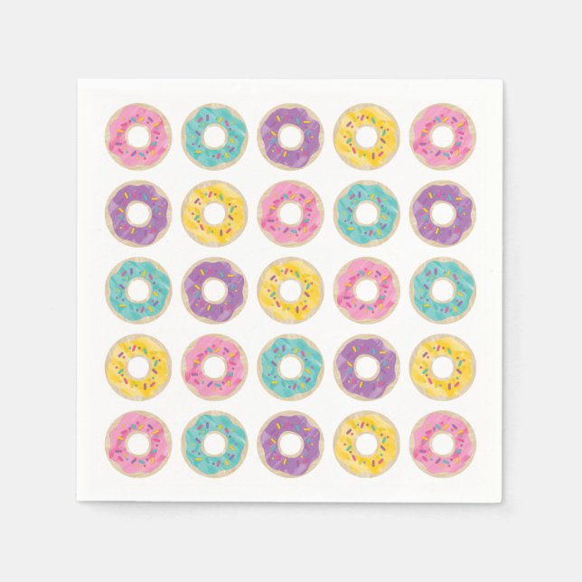 Rainbow Sprinkle Donut Shop Napkins Pappersservett (Framsidan)
