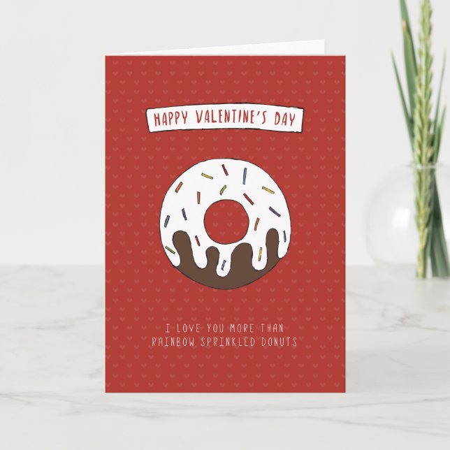 Rainbow Sprinkled Valentiness Card Helgkort (Framsida)