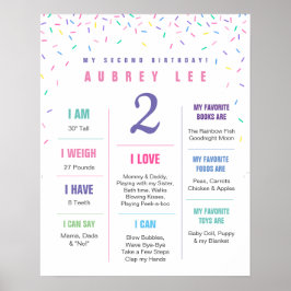 Rainbow Sprinkles andra födelsedag poster