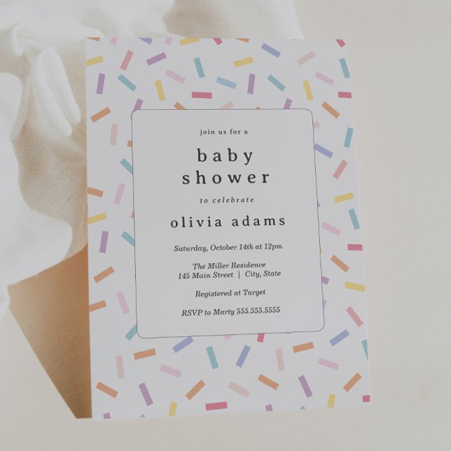 Rainbow Sprinkles Baby Shower Inbjudningar (Skapare uppladdad)