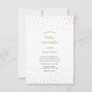 Rainbow Sprinkles Baby Sprinkle-inbjudan Inbjudningar