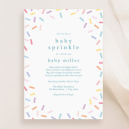 Rainbow Sprinkles Baby Sprinkle Inbjudningar