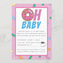 Rainbow Sprinkles Brunch Baby Shower-inbjudan Inbjudningar