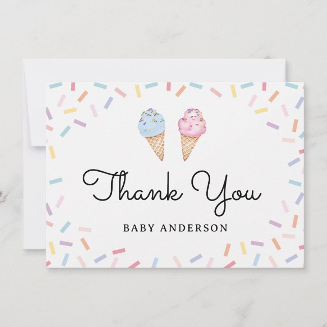 Rainbow Sprinkles Ice Cream Baby Tack (Framsida)