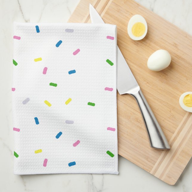 Rainbow Sprinkles Mönster Kitchen Towel Kökshandduk (Vikt i Fjärdedel)