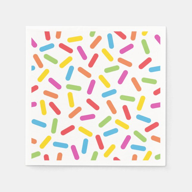 Rainbow Sprinkles Pappersservett (Framsidan)