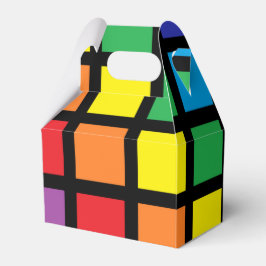 Rainbow Squares Black Presentaskar