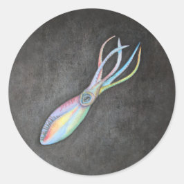 Rainbow Squid Stickers Runt Klistermärke