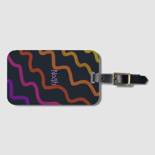 Rainbow Squiggle Bagagebricka
