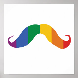 Rainbow Stache.png Poster