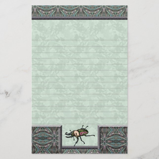 Rainbow Stag Beetle Brevpapper (Framsida)