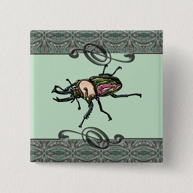 Rainbow Stag Beetle Knapp (Framsida)