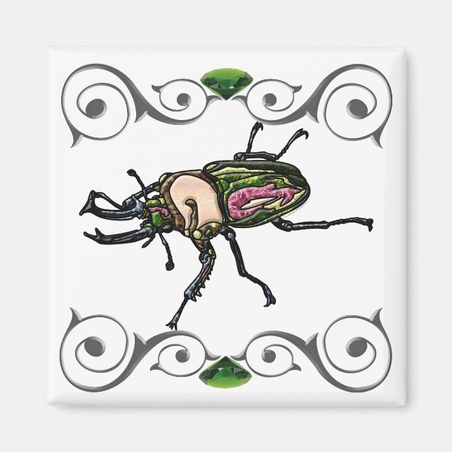Rainbow Stag Beetle Magnet (Framsidan)