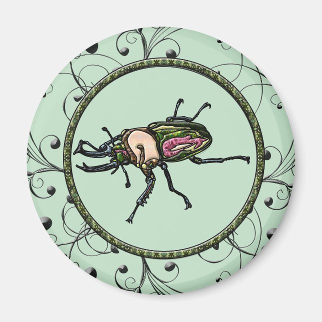 Rainbow Stag Beetle Magnet (Framsidan)
