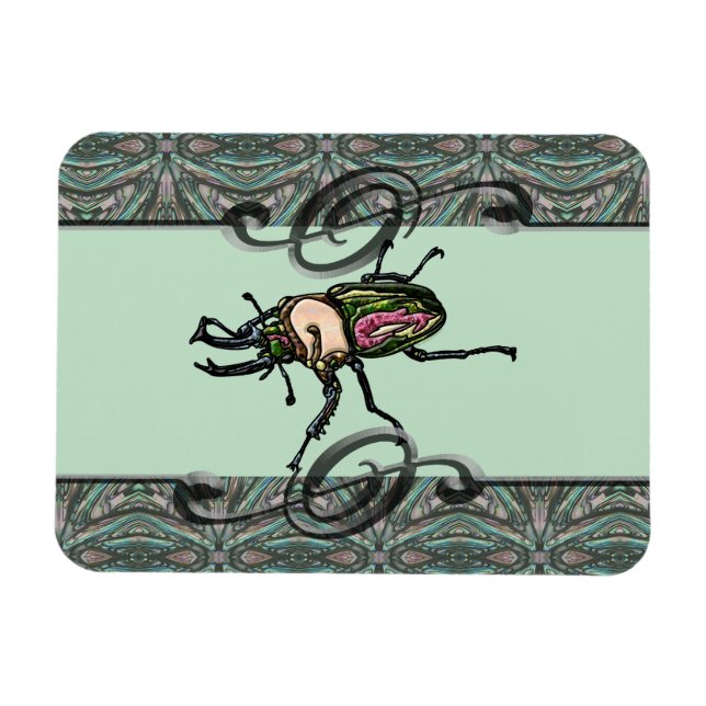 Rainbow Stag Beetle Magnet (Horisontell)