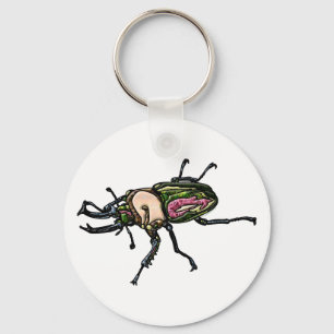 Rainbow Stag Beetle Nyckelring