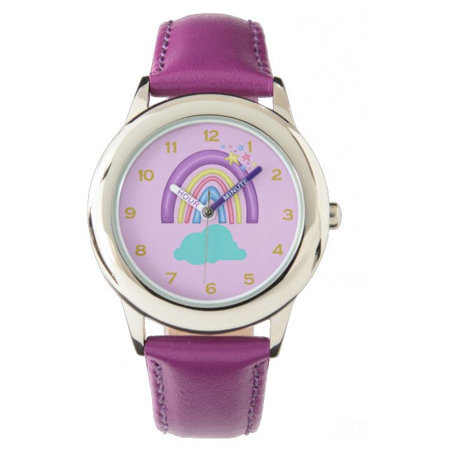 Rainbow Stainless Steel Watch Armbandsur (Framsida)