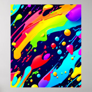 Rainbow Stänk Art Poster