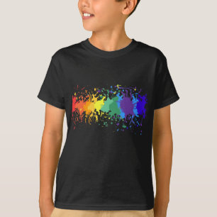 RAINBOW STÄNK ARTISTIC GRAFFITI PAINT DRIP T SHIRT