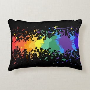 RAINBOW STÄNK ARTISTISTIK GRAFFITI PAINT DRIP PRYDNADSKUDDE