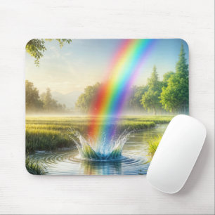 Rainbow Stänk i en ström Musmatta