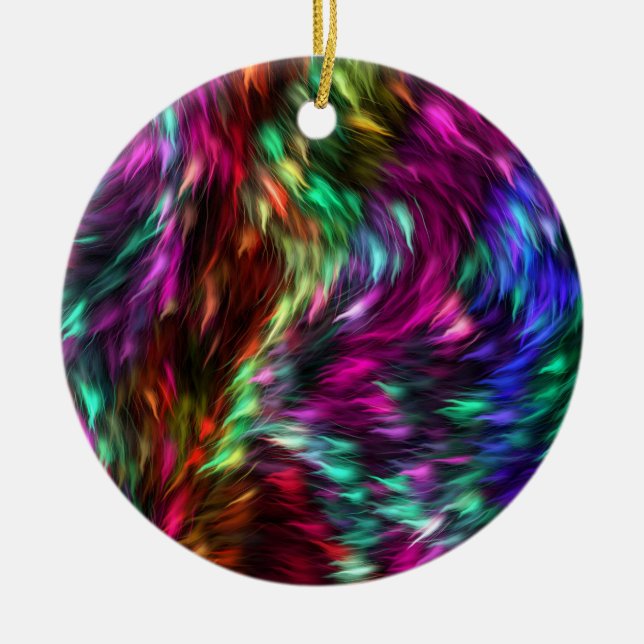 Rainbow Stänk Julgransprydnad Keramik (Framsidan)