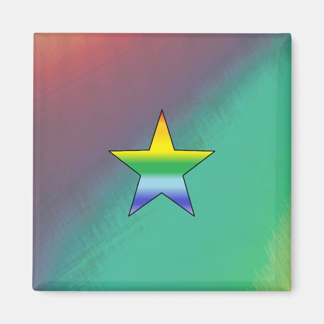 Rainbow Star Magnet (Framsidan)