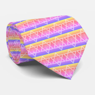 Rainbow Star of David Menorah Slips