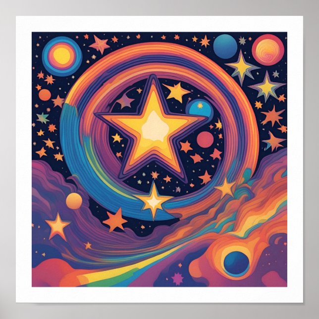 Rainbow Star Poster (Framsidan)