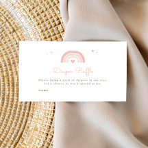 Rainbow Star Rosa Boho Baby Shower Raffle
