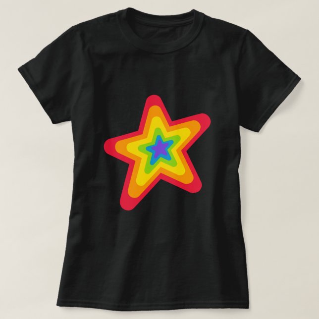 Rainbow Star T Shirt (Design framsida)