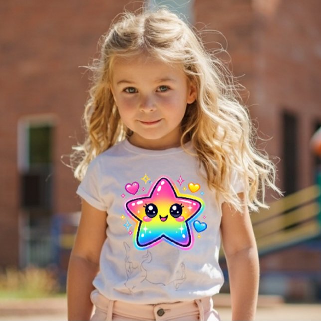 Rainbow Star Y2K Kawaii Toddler Shirt T Shirt (Skapare uppladdad)
