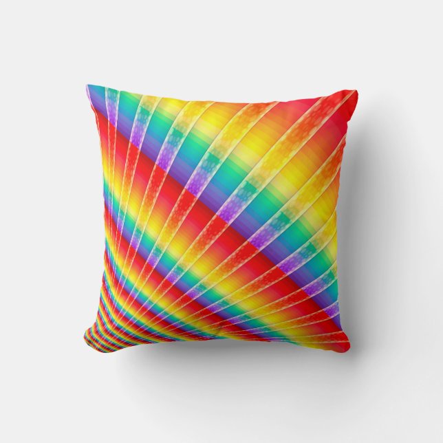 Rainbow Starburst Kudde (Framsida)