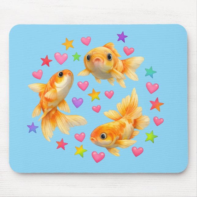 rainbow stars kawaii cute goldfish pet musmatta (Framsidan)